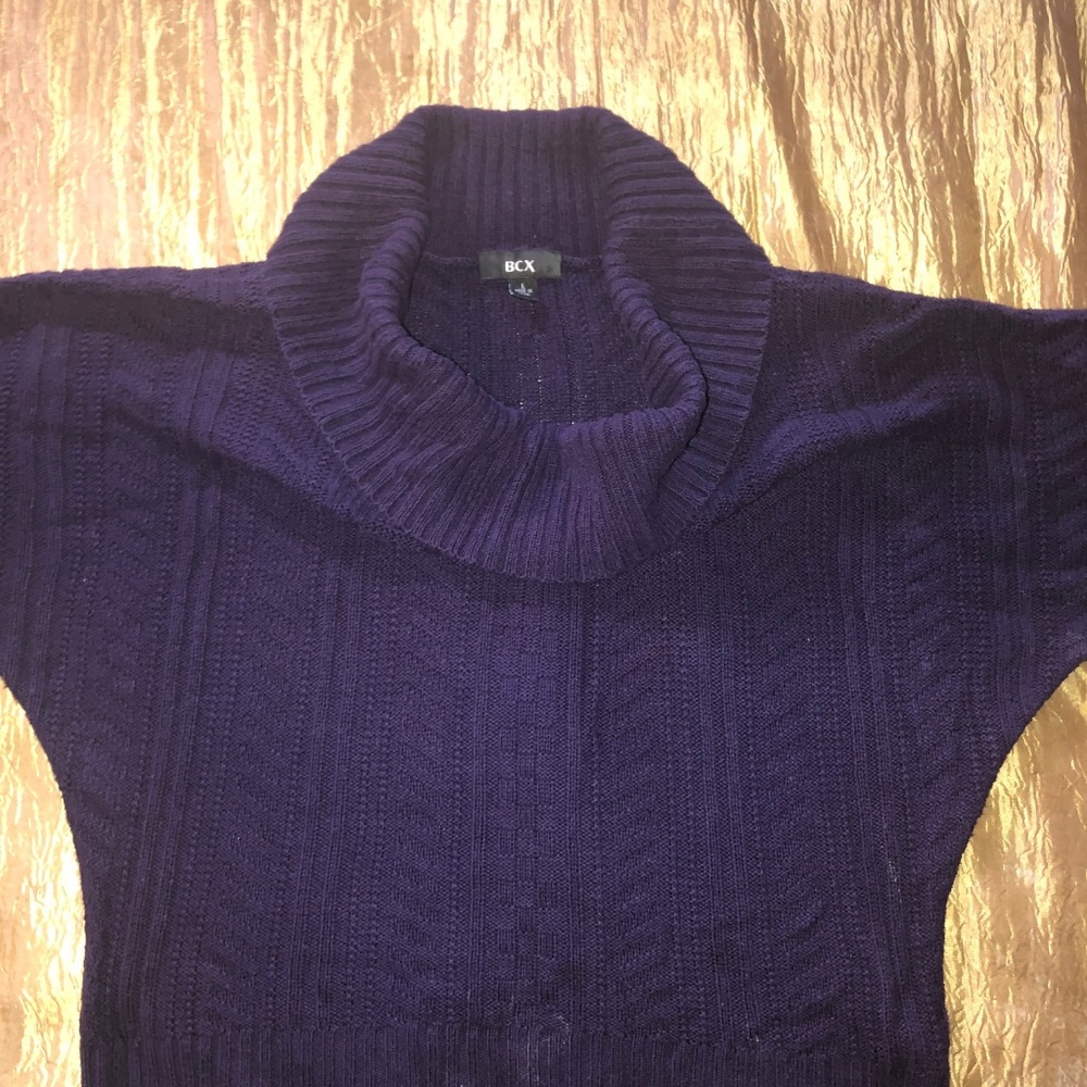 BCX Purple Short Sleeve Sweater